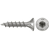 fischer Spanplattenschraube PowerFast II 4,0x30 Senkkopf TX 200 Stück, mit Vollgewinde, Edelstahl A4