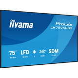 iiyama ProLite LH7575UHS-B2AG, Public Display schwarz (matt), UltraHD/4K, IPS, Lautsprecher, Daisy Chain