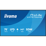 iiyama ProLite LH7575UHS-B2AG, Public Display schwarz (matt), UltraHD/4K, IPS, Lautsprecher, Daisy Chain