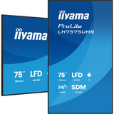 iiyama ProLite LH7575UHS-B2AG, Public Display schwarz (matt), UltraHD/4K, IPS, Lautsprecher, Daisy Chain