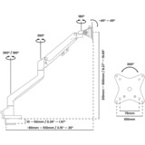Arozzi Alzare Neo Duo, Monitorhalterung rosa