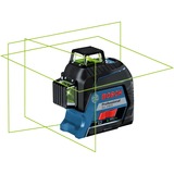 Bosch Linienlaser GLL 3-80 G Professional, Kreuzlinienlaser blau/schwarz, Koffer, grüne Laserlinien