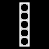 Busch-Jaeger Abdeckrahmen fünffach, Abdeckung weiß, Retail