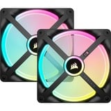 Corsair iCUE LINK QX140 RGB 140-mm-PWM-Lüfter, Gehäuselüfter schwarz, Starter-Kit, 140 mm