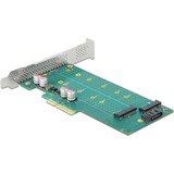 DeLOCK PCI Express x4 Karte zu 1 x M.2 Key B + 1 x NVMe M.2 Key M, Controller 