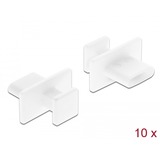 DeLOCK Staubschutz für USB Type-C Buchse, Schutzkappe weiß, Mit Griff, 10 Stück