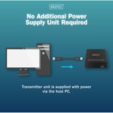 Digitus USB 3.2 Gen1 CAT Extender-Set, 5Gbps, 100 Meter, USB-Extender schwarz, Sendeeinheit + Empfängereinheit, 4 Ports: 3x USB-A, 1x USB-C