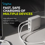 Digitus USB GaN Charger 140W, 3x USB-C, 1x USB-A, Ladegerät 