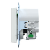 Merten Schutzkontakt-Steckdose mit USB-Ladegerät, 16 Ampere, 250 Volt, Unterputz, System M weiß (glänzend), Retail