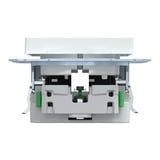 Merten Schutzkontakt-Steckdose mit USB-Ladegerät, 16 Ampere, 250 Volt, Unterputz, System M weiß (glänzend), Retail