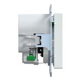 Merten Schutzkontakt-Steckdose mit USB-Ladegerät, 16 Ampere, 250 Volt, Unterputz, System M weiß (glänzend), Retail