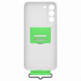 SAMSUNG Silicone Cover with Strap, Handyhülle weiß/grün, Samsung Galaxy S22+