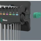 Wera 950/9 Hex-Plus 8 Winkelschlüsselsatz, 9-teilig, Schraubendreher chrom, mit Halteclip und Wandhalter