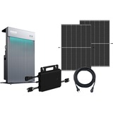 ALTERNATE Balkonkraftwerk-Set BKW800/880_4 BLACK FRAME, 0% + Solarflow AIO 0% MWST, inkl. HMS-800W-2T WIFI, Zendure AIO 2400 All-In-One