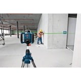 Bosch Professional Rotationslaser GRL 300 HVG Professional, mit Halterung blau, Koffer, grüne Laserlinie