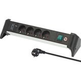 Alu-Office-Line Steckdosenleiste 4-fach, 2x USB, für den Schreibtisch