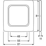Busch-Jaeger Rahmen einfach für Kanalabdeckung 2511-214K-102 Retail