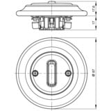 Busch-Jaeger Wechselschalter Einsatz Porzellan 2002/6 UJ-64 weiß, Retail