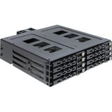 DeLOCK 5.25″ Wechselrahmen für 8 x 2.5″ SATA oder SAS HDD / SSD mit Schloss, Einbaurahmen 