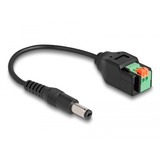 DeLOCK DC 5,5 x 2,1mm Stecker zu Terminalblock Adapter schwarz, 15cm