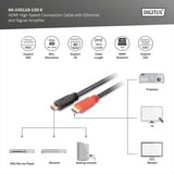 Digitus HDMI High Speed Anschlusskabel mit Ethernet und Signalverstärker schwarz, 15 Meter, aktiv
