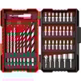 EINHELL Akku-Bohrschrauber TE-CD 18/2 Li +39 rot/schwarz, Li-Ionen Akku 2,5Ah, Koffer, 39-teiliges Bit- und Bohrer-Set