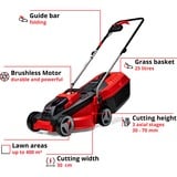 EINHELL Akku-Rasenmäher GE-CM 18/30 Li rot/schwarz, Li-Ionen Akku 3,0Ah