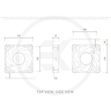 EKWB EK-Loop Fan FPT 120 D-RGB - White, Gehäuselüfter weiß