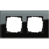 Gira Abdeckrahmen 2-fach Glas schwarz, Retail
