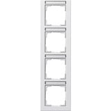 Gira Abdeckrahmen vierfach rahmen weiß glänzend senkrecht bruchsi. weiß, Retail