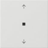 Gira Wippe einfach mit Pfeilsymbolen und Kontrollfenster glänzend weiß, Retail