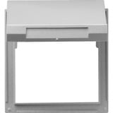 Gira Zwischenplatte mit Klappdeckel TX 44, Adapter aluminium, Retail