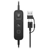 HP Poly Mission 415 Mono-USB-Headset Classic (kabelgebunden) schwarz, USB Type-C und Type-A, Schaumstoff-Ohrpolster (Oberflächenmaterial)