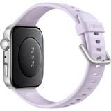 Huawei Watch Fit 4 (Seiya-B19F), Smartwatch silber, violettes Fluorelastomer-Armband