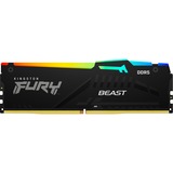 Kingston FURY DIMM 16 GB DDR5-5600, Arbeitsspeicher schwarz, KF556C40BBA-16, Fury Beast RGB, XMP