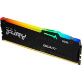 Kingston FURY DIMM 16 GB DDR5-5600, Arbeitsspeicher schwarz, KF556C40BBA-16, Fury Beast RGB, XMP