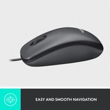 Logitech M100, Maus grau