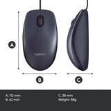 Logitech M100, Maus grau