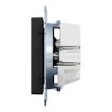 Merten Steckdose Schutzkontakt mit erhöhtem Berührungsschutz, Unterputzmontage, 16 Ampere, 250 Volt schwarz (matt), Retail