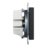 Merten Steckdose Schutzkontakt mit erhöhtem Berührungsschutz, Unterputzmontage, 16 Ampere, 250 Volt schwarz (matt), Retail