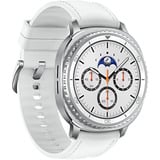 SAMSUNG Galaxy Watch8 Classic, Smartwatch weiß, 46mm, Bluetooth, Hybrid-Armband