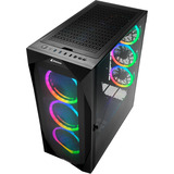 Sharkoon REV300 Generalüberholt, Tower-Gehäuse schwarz, Tempered Glass