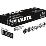 Varta Silberoxid-Knopfzelle 364, Batterie silber, 10 Stück