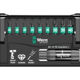 Wera Bit-Check 10 TX Impaktor 1, 1/4", 10-teilig, Bit-Satz diamantbeschichtet, extrem belastbar