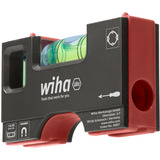 Wiha Mini-Wasserwaage Pocket 8 cm  grau/rot, mit Magnet 