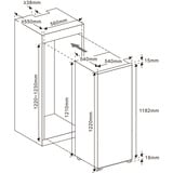homeX CFB1811E, Kühlschrank 122 cm Nische