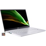 Acer Swift X (SFX14-41G-R7FR), Notebook silber/gold, Windows 11 Home 64-Bit