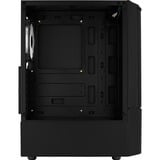 Aerocool Quantum Mesh-G-BK-v3, Tower-Gehäuse schwarz/grau, Seitenteil aus Tempered Glass