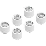 Alphacool Eiszapfen 16/10mm Anschraubtülle G1/4 - White Sixpack, Verbindung weiß, für weiche Schläuche (PVC, Silikon, Neoprene)