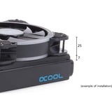 Alphacool Shroud & Entkopplung 120mm (7mm stark), Einbaurahmen schwarz, inkl. 4x M3x37mm Schrauben